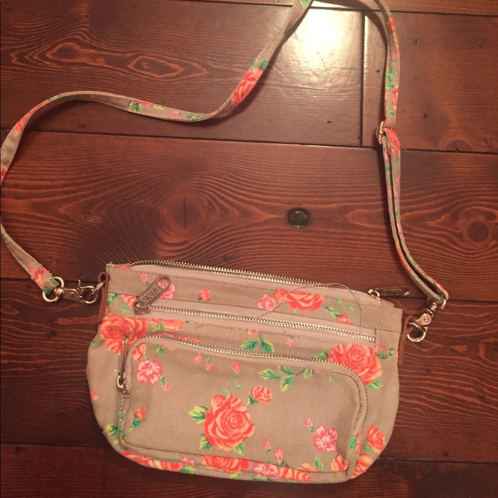 PINK Floral Crossbody Purse